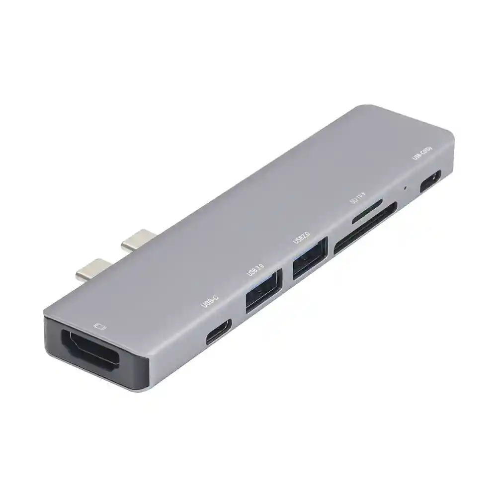 Hub Usb Tipo C Adaptador Fijo 7 En 1 - Byl2101