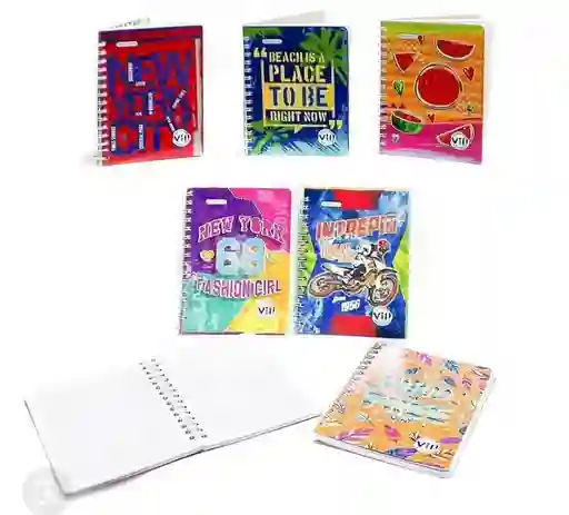 Mini Agenda Argollada/70 Hojas Cuadros