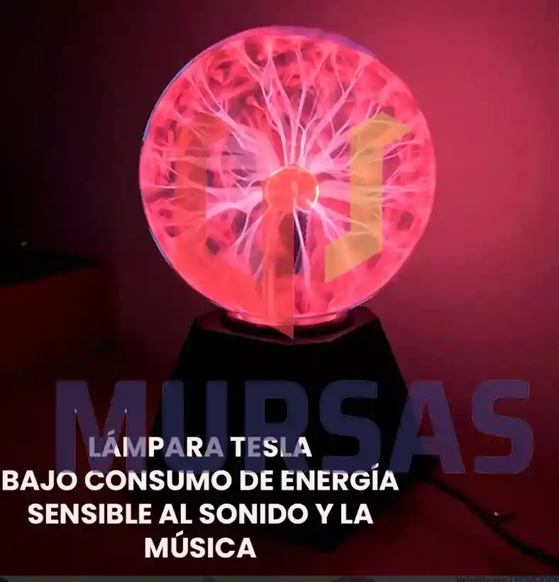 Lámpara Tesla Plasma Relámpago Grande Sensible Al Sonido