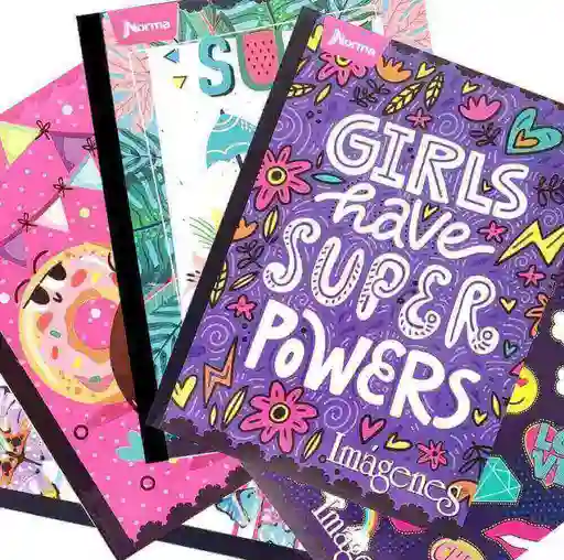 Cuaderno Cosido Niña Cuadros 100h