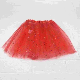 Falda Tutu Rojo Escarchado Halloween