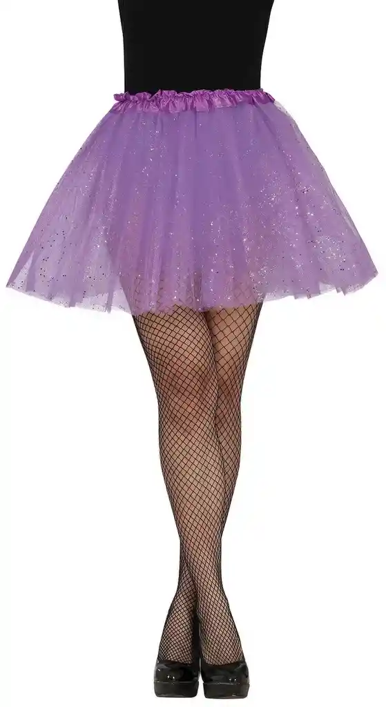 Falda Tutu Lila Escarchado Halloween