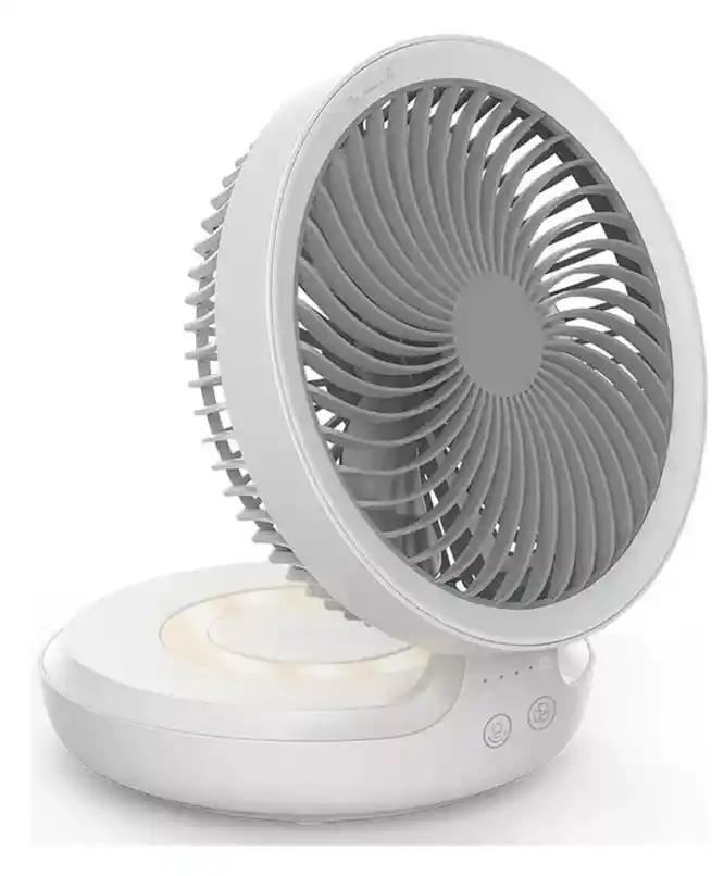 Ventilador Abanico Electrico Plegable Recargable Con Luz Led