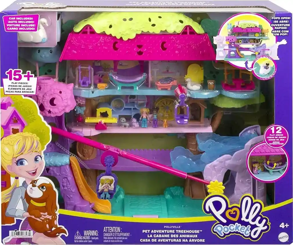 Polly Pocket Pollyville Casa Del Aventuras Del Arbol