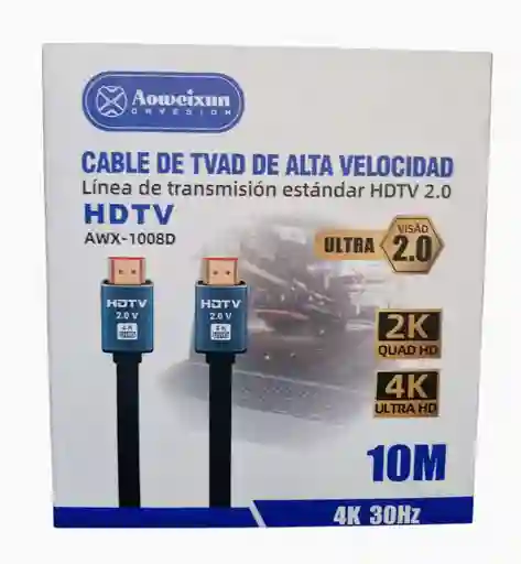 Cable Hdmi 4k Uhd V 2.0 2160p 3 Metros De Alta Velocidad