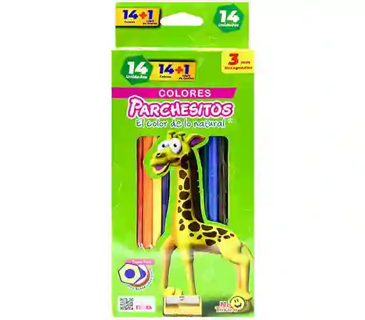 Colores Parchesitos X 14 Und +sacapunta