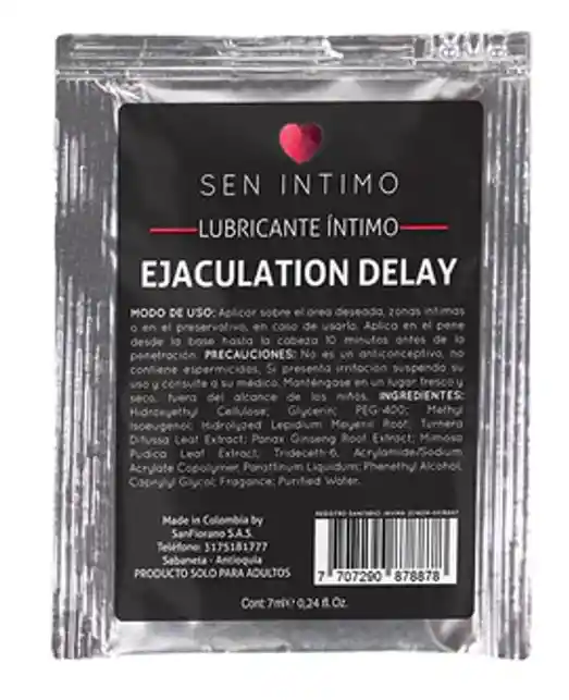 Retardante Crema 7ml Delay Sen Intimo