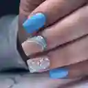 Uñas Postizas Profesionales Decoradas Medianas Gel Polish X12 Unds