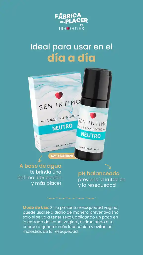 Lubricante Neutro 30ml Sen Intimo