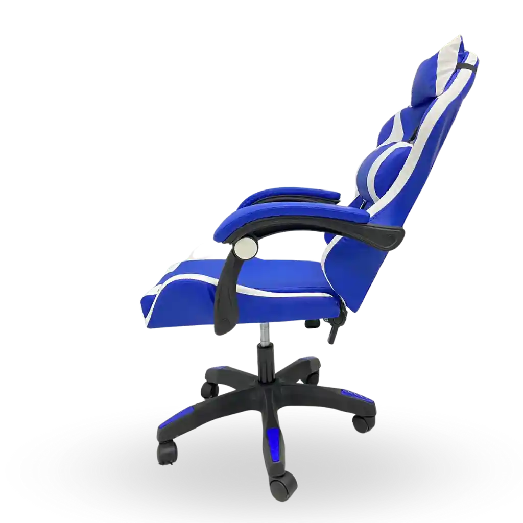 Silla Gamer Ergonómica Azul/blanco En Oferta