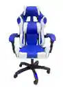 Silla Gamer Ergonómica Azul/blanco En Oferta