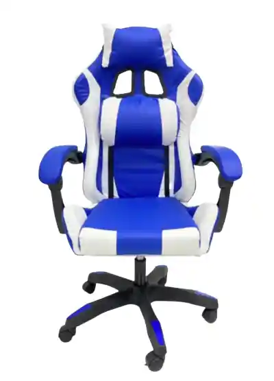 Silla Gamer Ergonómica Azul/blanco En Oferta