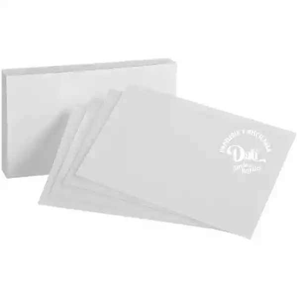 Paquete Ficha Bibliografica X 100 Unidades Blanca
