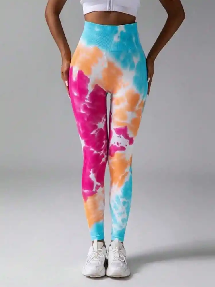 Leggings Licra Efecto Push Up Tye Dye