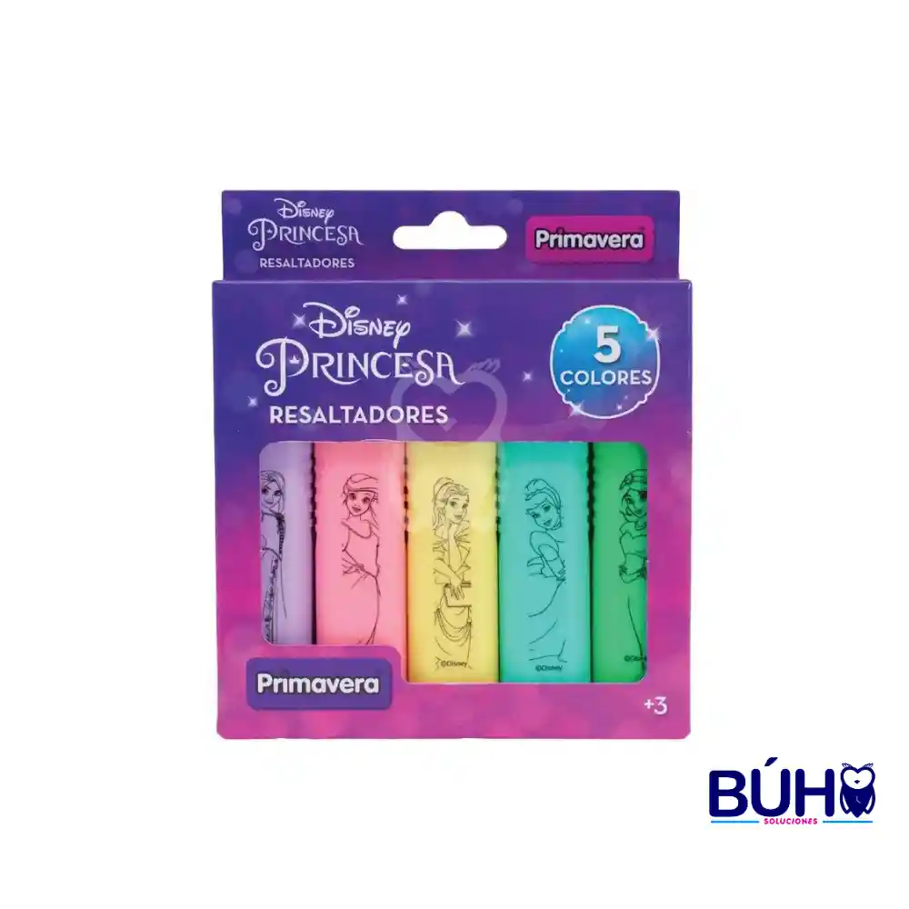 Resaltadores Primavera Pastel Princes X5