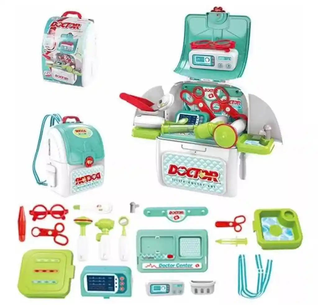 Kit Rol Doctor 2/1 Maleta Portatil Juguete Didactico Niños