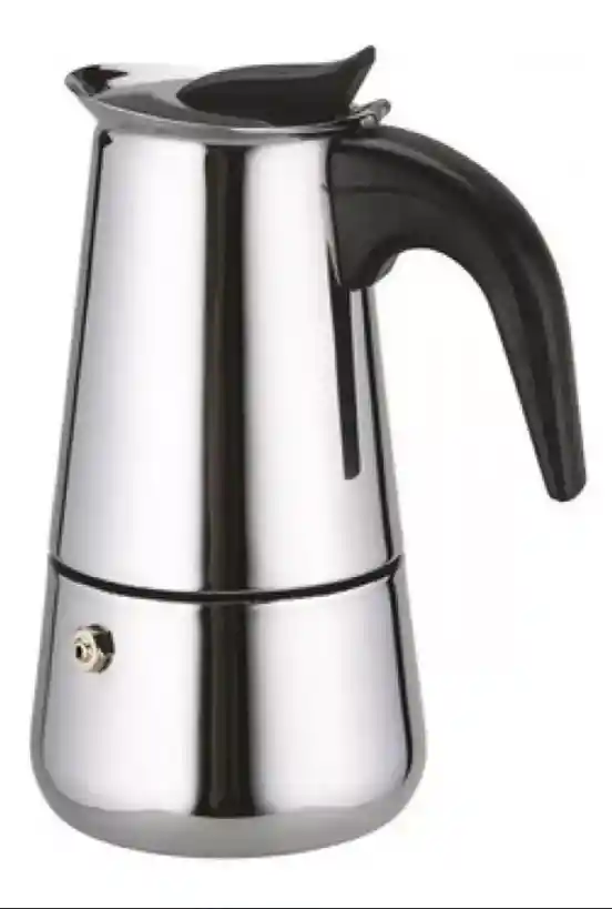 Cafetera Espresso Maker 9 Tazas Manual Plateada Italiana