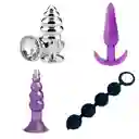 Kit Anal 1 Plug Anal + 2 Acostumbradores + 1 Bolas Chinas