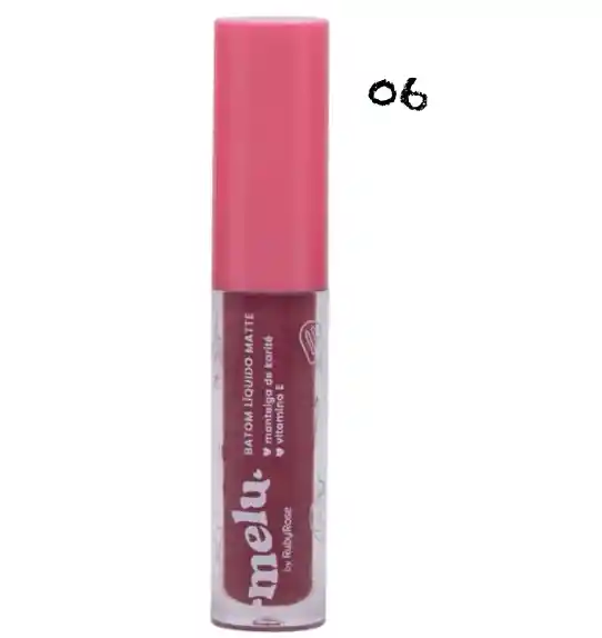 Labial Liquido Matte Melu Tono 06