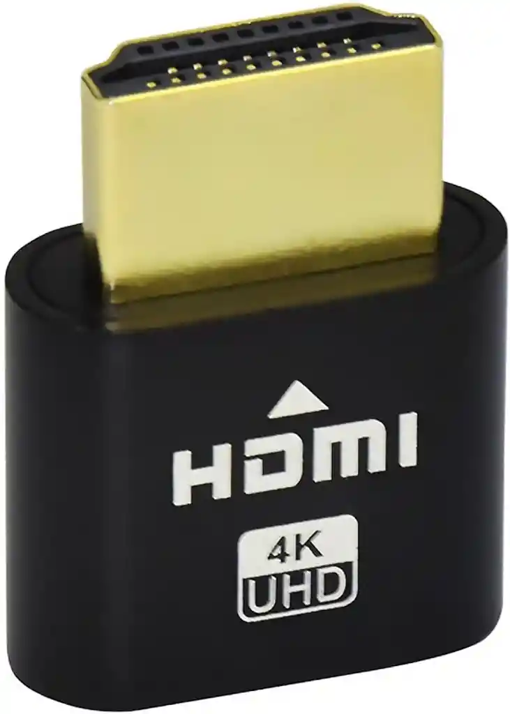 Adaptador Virtual Hdmi Dummy Fantasma Ddc Edid Plug Emulador Negro