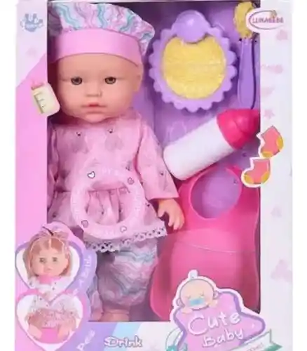 Muñeca Baby Cute Aventuras De Cuidado 12 Pulgadas