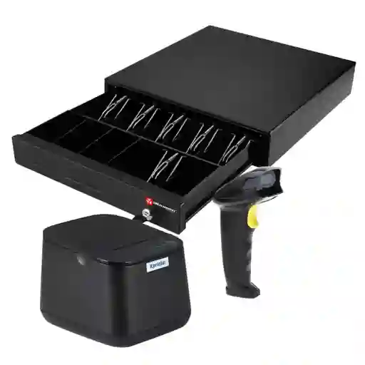 Combo Pos Cajón + Impresora 58mm + Lector Código De Barras