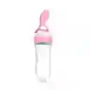 Tetero Cuchara Exprimible En Silicona Para Bebé Rosa - Onlybaby