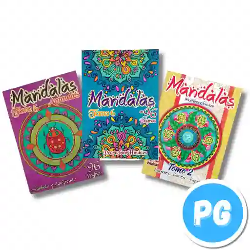 Libro Mandalas Mediano Pasta Blanda 96 Paginas - Se Envia Un Motivo Aleatorio