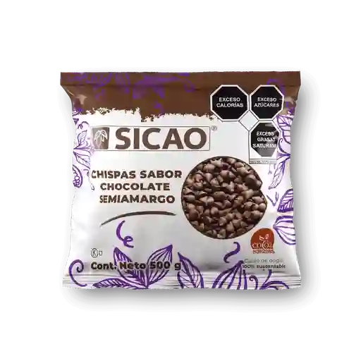 Chips De Chocolate Semi Amargos Sicao X 500 Gr