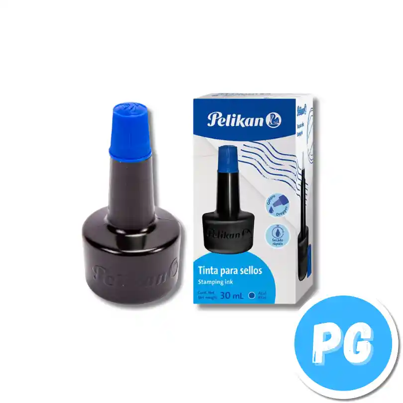 Tarro De Tinta Para Sello Pelikan Azul 30ml