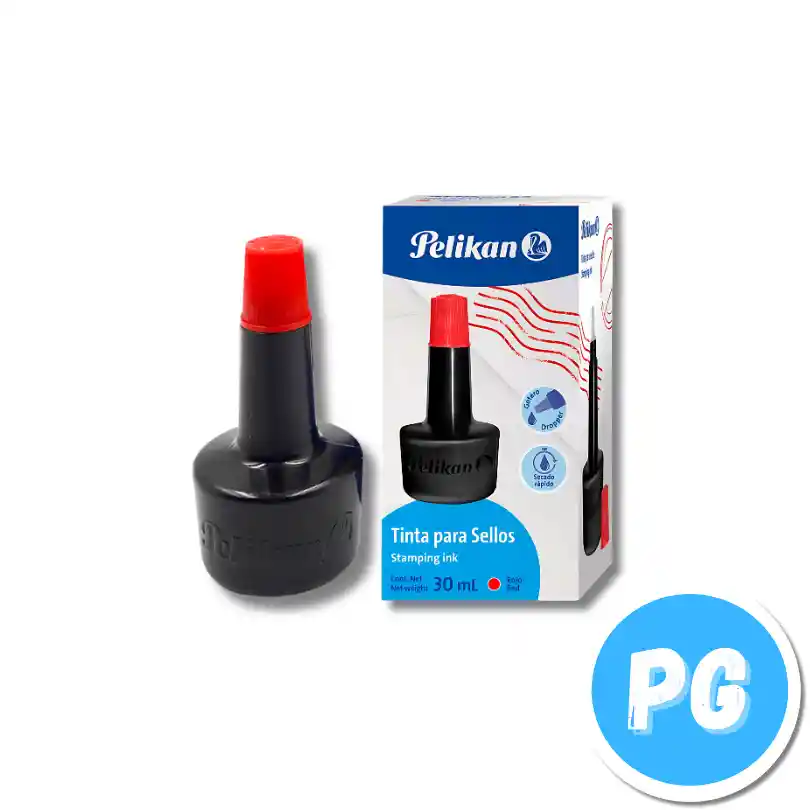 Tarro De Tinta Para Sello Pelikan Roja 30ml