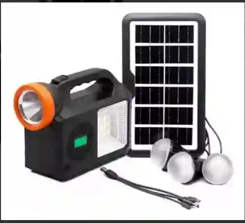 Parlante Panel Solar Gd-102 Lampara Power Bank Bombillos 80w