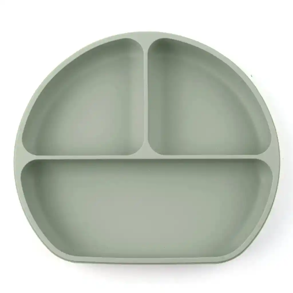 Vajilla En Set De 5 Piezas En Silicona, Cubiertos Con Mango De Madera, Libre De Pvc, Bpa Y Látex Gris - Colorlife
