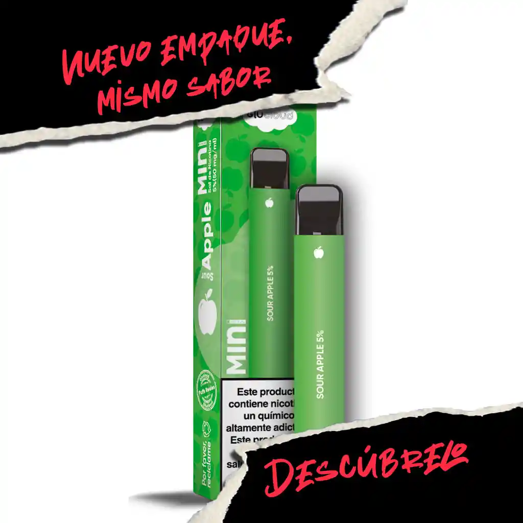 Glucloud Mini Sour Apple 500 Puffs