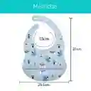 Babero Recolector Ajustable En Silicona, Grado Alimenticio Libre De Bpa, Con Diseño Estampado Blanco - Corazones