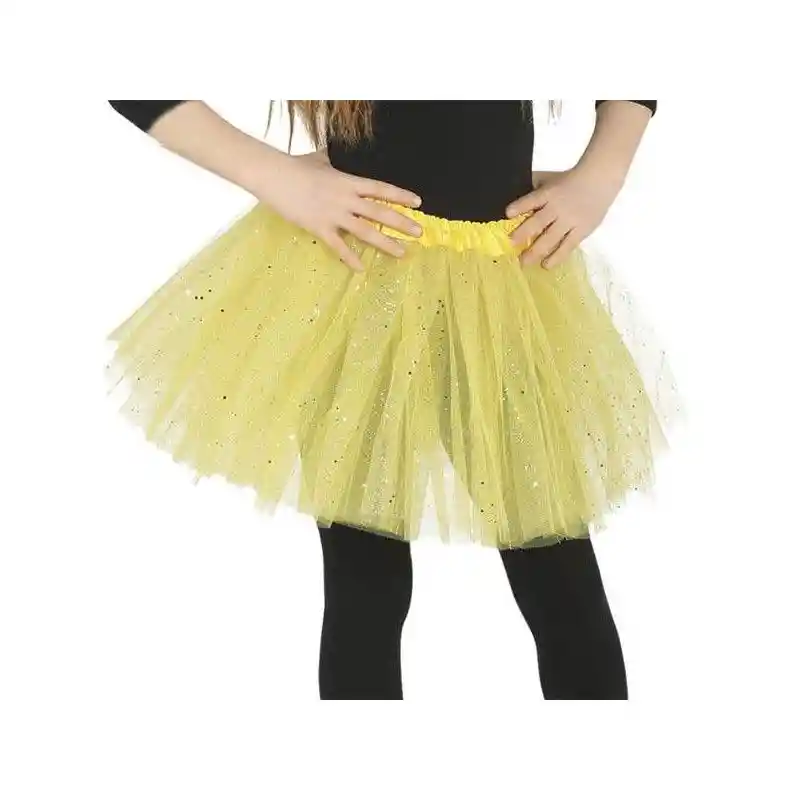 Falda Tutu Amarillo Escarchado Halloween