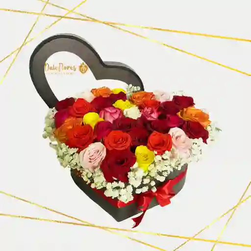 Corazon Rosas Surtidas Agradecimiento