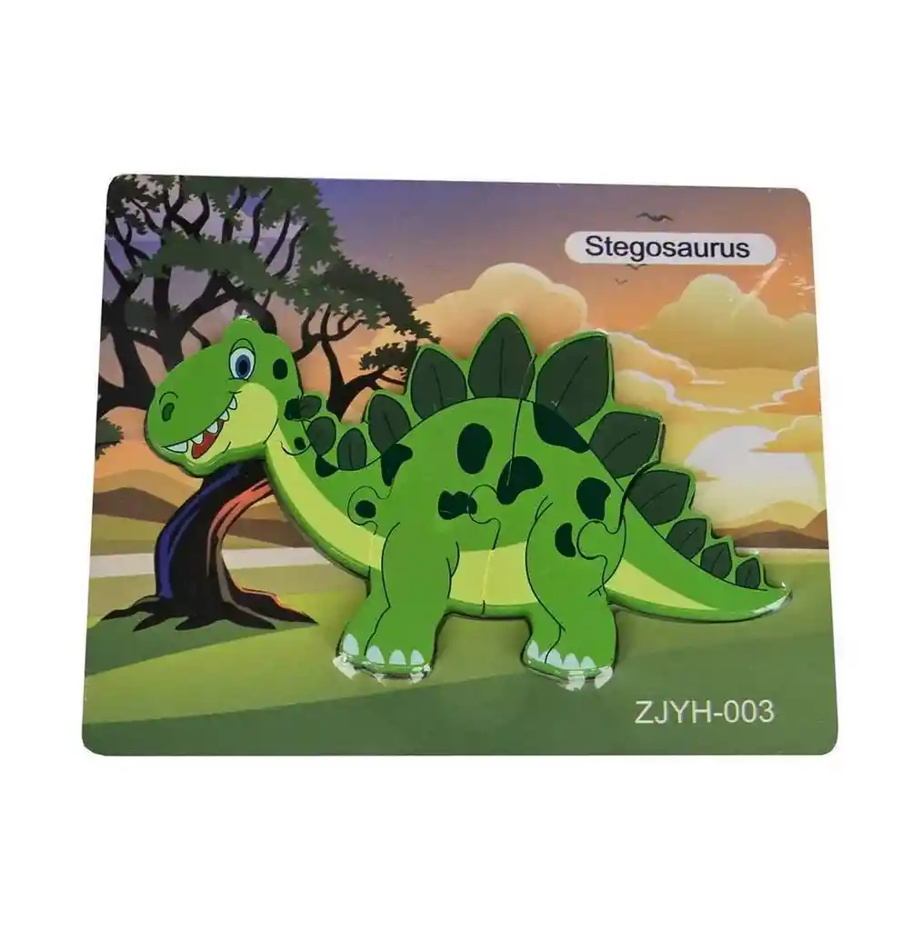 Rompecabezas Didáctico Dinosaurio Multicolor Stegosaurus