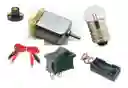 Motor 6v Dc Portapilas Roseta Bombillo Interruptor Caimanes