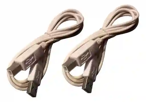 Cable De Impresora Universal 1.5m Usb 2.0 Blanco 2 Unidades