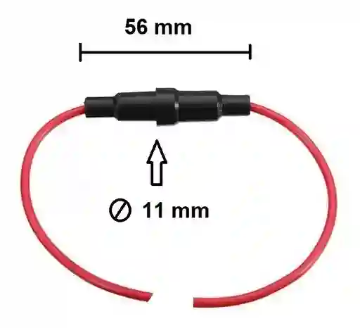 Portafusible Aereo Para Fusible De Vidrio Largo X 3 Unidades
