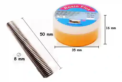 Resina Flux Fundente Y Soldadura De Estaño De 1mm X 90mm