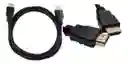 Cable Hdmi Encauchetado 1,5 Metros Negro