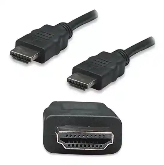 Cable Hdmi Encauchetado 1,5 Metros Negro