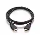 Cable Hdmi Encauchetado 1,5 Metros Negro