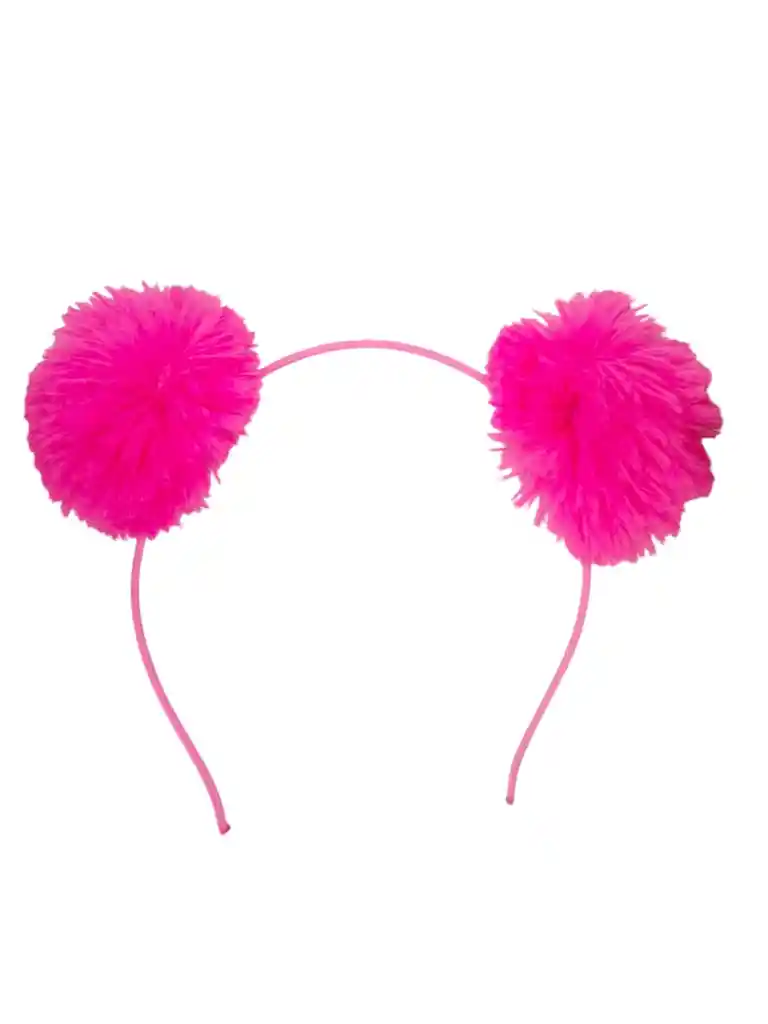 Diadema Pompon Fucsia