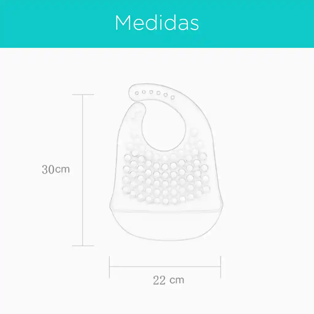 Babero De Silicona Estilo Pop-it Con Recolector, Ajustable Y Completamente Libre De Bpa Azul