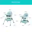 Silla Comedor De Lujo 3 En 1, Asiento Multifuncional Con Sistema De Plegado Y De Reclinado Gris - Colorlife