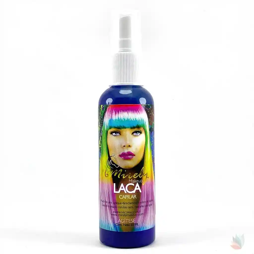 Laca Spray Color Azul Pintura Para Cabello Bruja 100ml Cosplay Disfraz Halloween