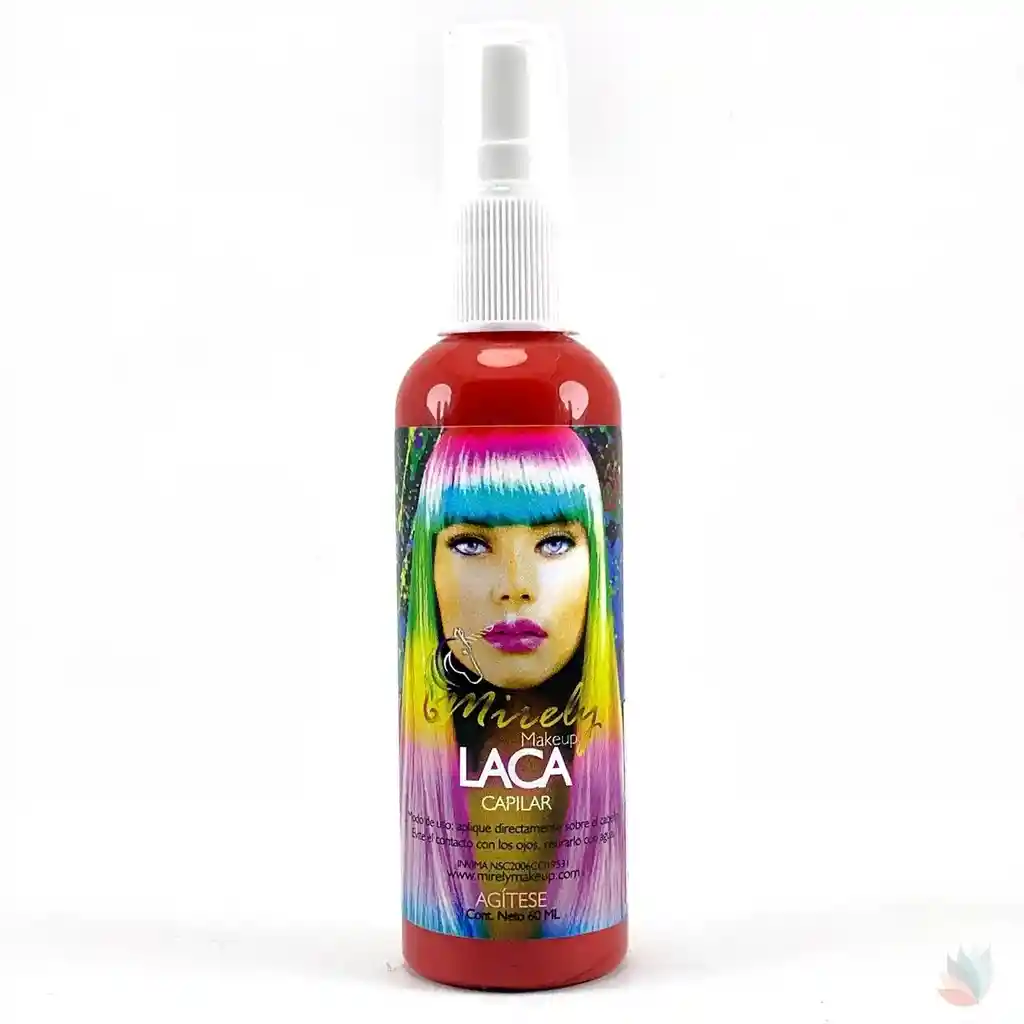 Laca Spray Color Rojo Pintura Para Cabello Bruja 100ml Cosplay Disfraz Halloween